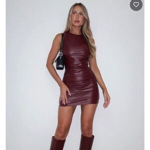 White Fox Boutique Burgundy Mini Dress